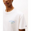 Tjm Reg Dollar Stack Ss T Ancient White  TOMMY JEANS