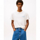 Tjm Reg Dollar Stack Ss T Ancient White  TOMMY JEANS