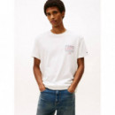 Tjm Reg Sign Spray Ss T Ext Ecru  TOMMY JEANS