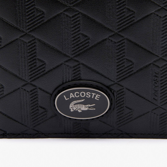 M Billfold Coin Noir  LACOSTE