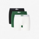 Boxer Long Blanc/vert-noir  LACOSTE
