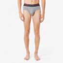 Slip Marine/argent Chine-rouge  LACOSTE