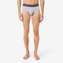 Slip Marine/argent Chine-rouge  LACOSTE