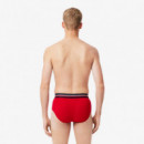 Slip Marine/argent Chine-rouge  LACOSTE