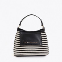 LOLA CASADEMUNT Bandolera con Tejido de Rayas LS2604085-2N0