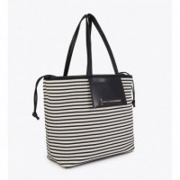 LOLA CASADEMUNT Shopper con Tejido de Rayas LS2604088-2N0