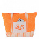Bolso Playa Rayas Neceser Naranja  LOIS