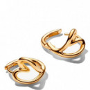 Pendientes de Aro Corazón Pequeño Forma Orgánica 264359C00  PANDORA