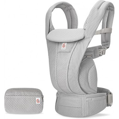 Mochila Portabebe Omni Deluxe Mesh Gris Perla  ERGOBABY