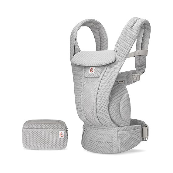 Mochila Portabebe Omni Deluxe Mesh Gris Perla  ERGOBABY