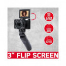 AGFAPHOTO Pack Camara Digita+tripode+microfono para Vlog VLG-4K Optical 24MPX/4K