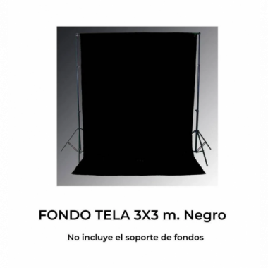 FOTIMA Fondo  de Tela  Negro 3X3 - Ref. 220011