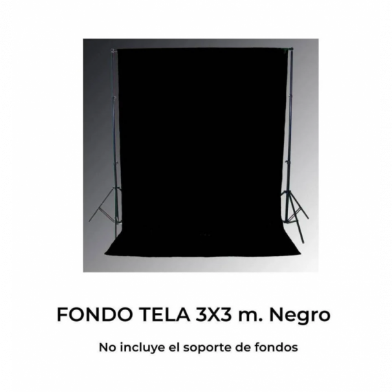 FOTIMA Fondo  de Tela  Negro 3X3 - Ref. 220011