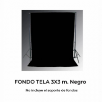 FOTIMA Fondo  de Tela  Negro 3X3 - Ref. 220011