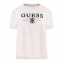 Camiseta con Logo Bordado  GUESS