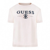 Camiseta con Logo Bordado  GUESS