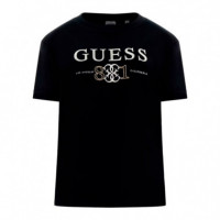 Camiseta con Logo Bordado  GUESS