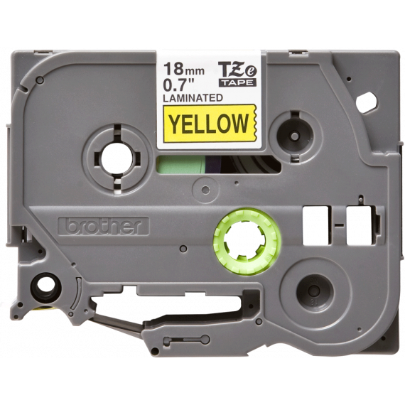 Cinta BROTHER P-touch Laminada Negro sobre Amarillo 18MM 8M (TZ641)