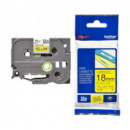 Cinta BROTHER P-touch Laminada Negro sobre Amarillo 18MM 8M (TZ641)