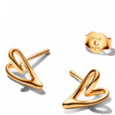 Pendientes de Botón Corazón Pequeño Forma Orgánica 264393C00  PANDORA