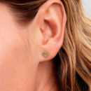 Pendientes de Botón Halo Corazón 264363C01  PANDORA