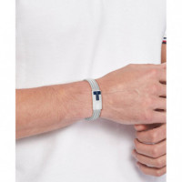 Pulsera Nautical Mesh Adjustable Platea  TOMMY HILFIGER