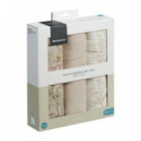 Set 3 Muselinas 75X75CM Kikkaboo  KIKKA BOO