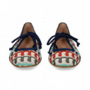 Bailarina Acordonada Multi Azul  MIUXA