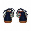 Bailarina Acordonada Multi Azul  MIUXA