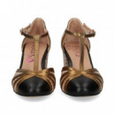 Abierto Lados Punta Negro Rafia Beige  MIUXA