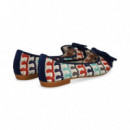 Bailarina Copete Popos Multi Azul  MIUXA