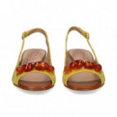 Sandalia 4 Piedras Marron/beige  MIUXA