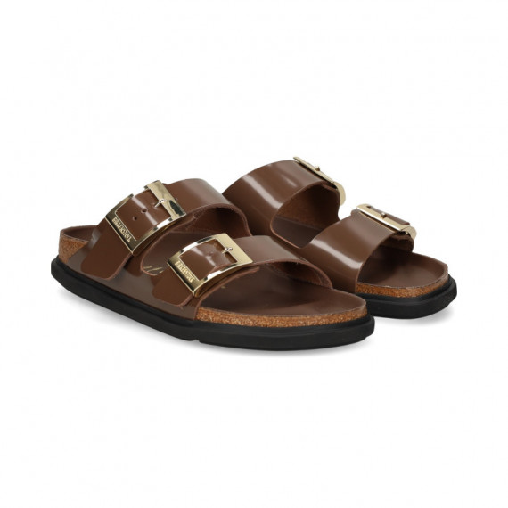 Pala 2 Hebillas Charol Moka  BIRKENSTOCK