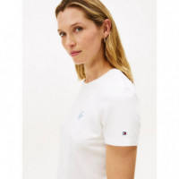 Th Script Reg C-nk Ss Tee Ecru  TOMMY HILFIGER