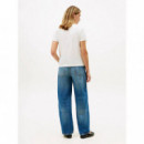 Th Script Reg C-nk Ss Tee Ecru  TOMMY HILFIGER