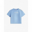 Gold Btn Script Mdrn Ss Tee Clear Water  TOMMY HILFIGER