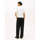 Gold Btn Script Mdrn Ss Tee Ecru  TOMMY HILFIGER