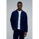 Chaquetas Hombre Sobrecamisa SALSA JEANS Pana Indigo