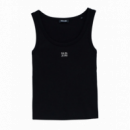 Camisetas Mujer Top SALSA JEANS Básico Canalé Negro