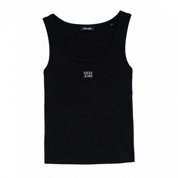 Camisetas Mujer Top SALSA JEANS Básico Canalé Negro