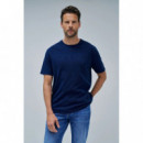 Camisetas Hombre Camiseta SALSA JEANS con Logo Dark Blue