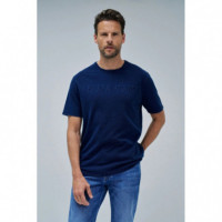 Camisetas Hombre Camiseta SALSA JEANS con Logo Dark Blue