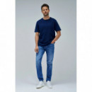 Camisetas Hombre Camiseta SALSA JEANS con Logo Dark Blue