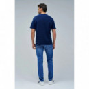 Camisetas Hombre Camiseta SALSA JEANS con Logo Dark Blue
