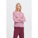 B-YOUNG Jerséis y Sudaderas Cárdigan B.young Monna Pointelle Orchid Haze Melange