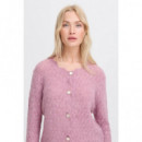 B-YOUNG Jerséis y Sudaderas Cárdigan B.young Monna Pointelle Orchid Haze Melange