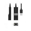 AISENS Adaptador USB 3.0 a RJ45 Ethernet  Gigabit Negro A106-0766