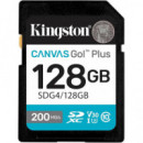 Tarjeta de Memoria Kingston Canvas Go Plus SDXC Gen4 200MB/s C10 UHS-I U3 V30 128GB