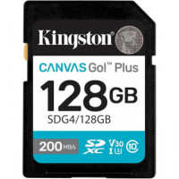 Tarjeta de Memoria KINGSTON Canvas Go Plus Sdxc GEN4 200MB/S C10 Uhs-i U3 V30 128GB