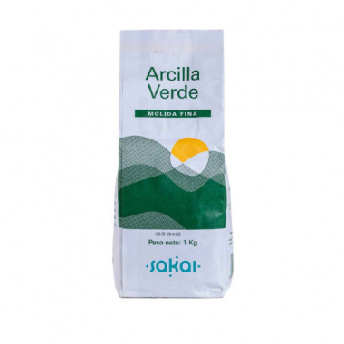 ARCILLA VERDE EN POLVO 1KG SAKAI
